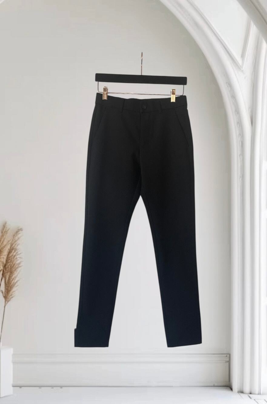 Plaid & Plain Men's Black Dress Pants 28W x 30H
